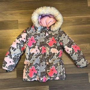 Gusti koala print winter jacket. Added ski pants. Both kids size 6X.